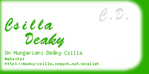 csilla deaky business card