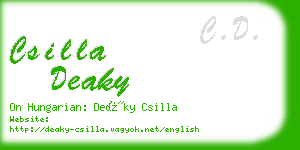 csilla deaky business card